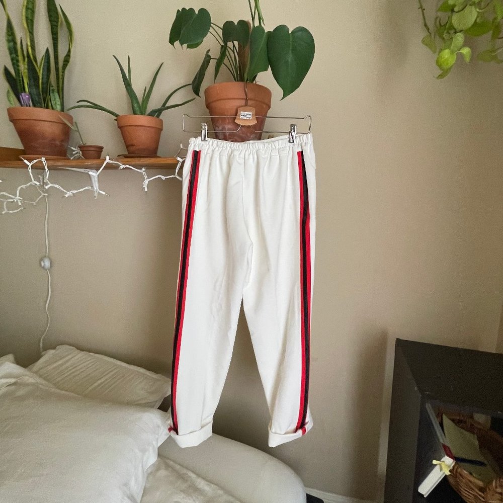 Vintage red stripe 1940s baseball pants